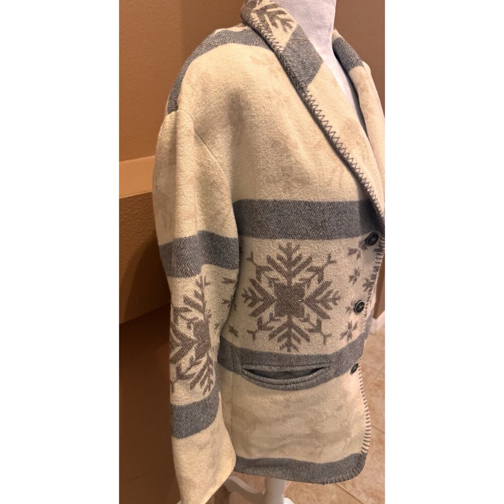 East West Vintage Wool Blend Jacket Women’s Rustic Design Size S - Picture 4 of 8